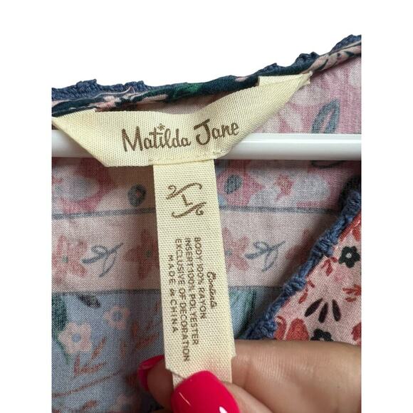 Matilda Jane Maxi Dress The Wildlife Patchwork Boho Cottagecore Long Pink Large - Picture 3 of 16